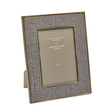 Dark Grey Herringbone Frame- 5x7