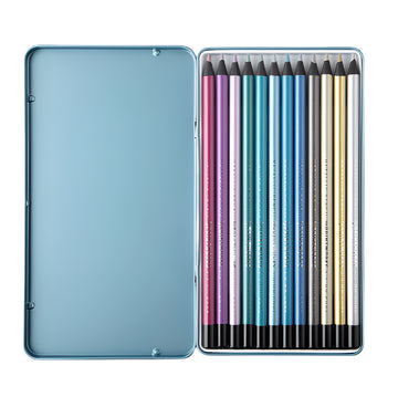METALLIC COLOUR PENCILS - set of 12