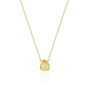 Signature Opal Solitaire Necklace in 18K Yellow Gold