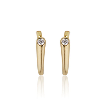 18k gold and diamond Thor(vi) Diamond Huggie Hoops