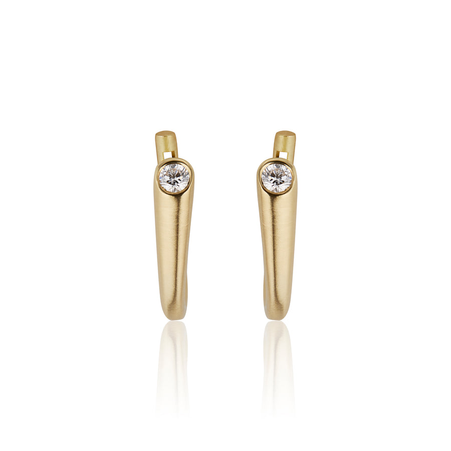 18k gold and diamond Thor(vi) Diamond Huggie Hoops