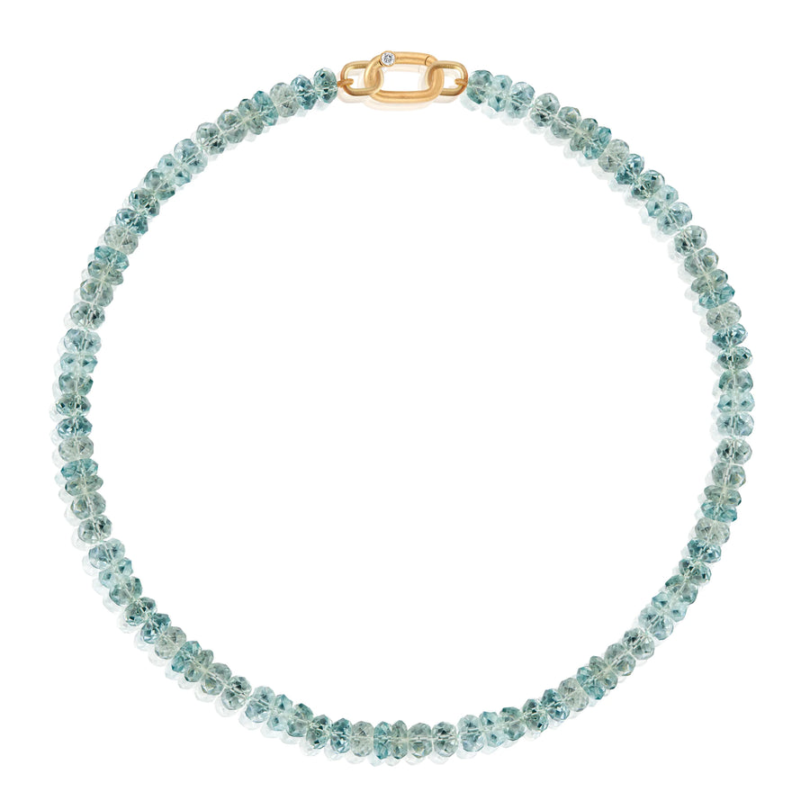 18K Yellow Gold and Aquamarine Thor(vi) Beaded Choker