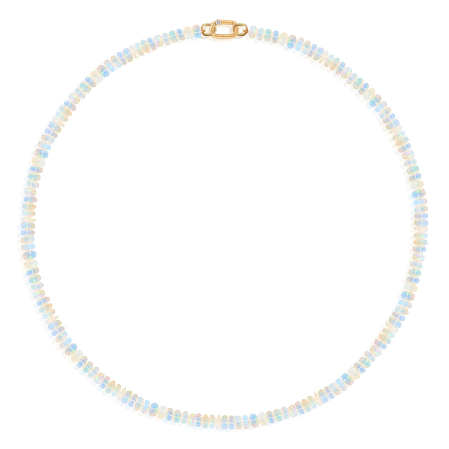 Thor(vi) Ethiopian Opal Beaded Necklace in 18K Gold