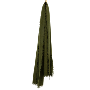 Felted Cashmere Oblong Scarf - Green