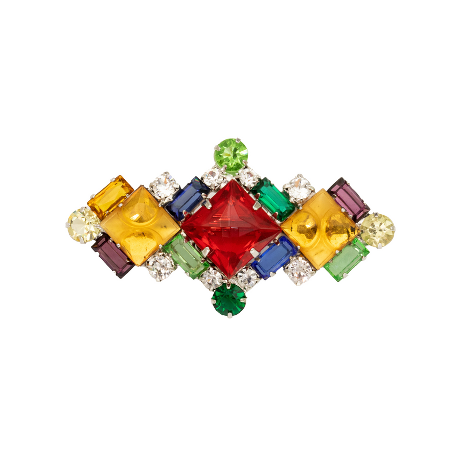 Rainbow bar brooch 2