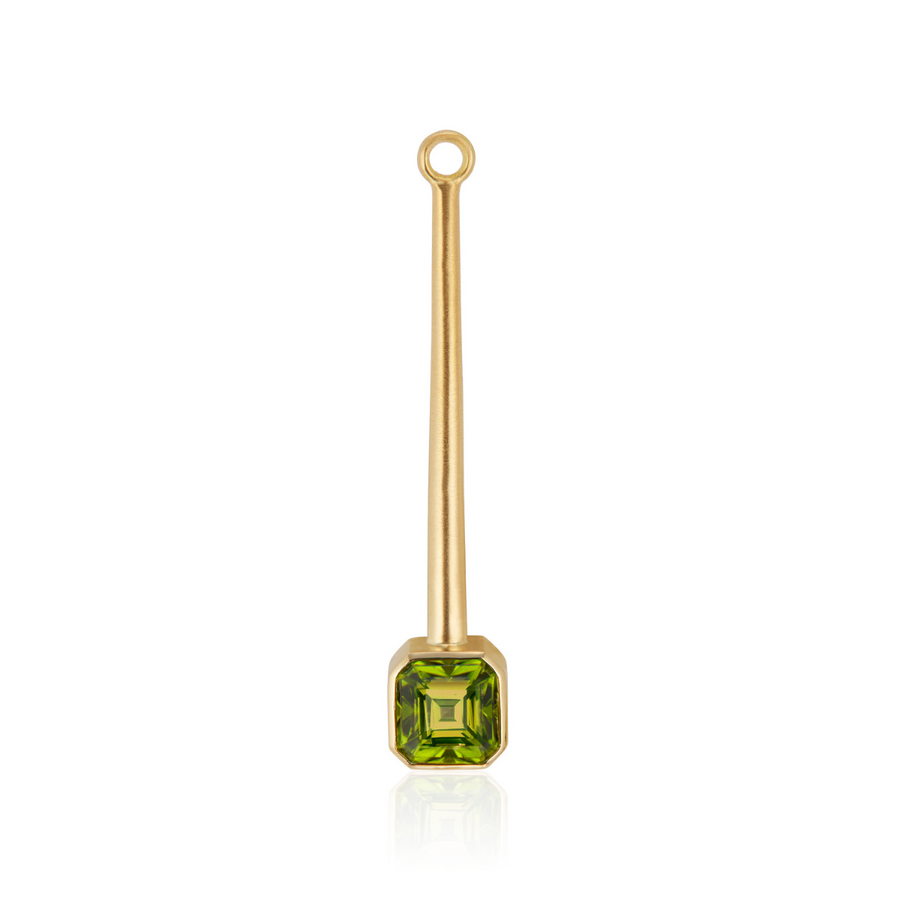 18k gold, aquamarine and peridot Thor (vi) Attachable Single Statement Hammer - 18K Yellow Gold