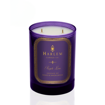 Purple Love Candle with Gold Lid