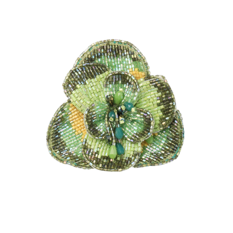 CAMELIA BROOCH - MATCHA