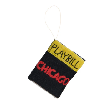 Felt Playbill Ornament Chicago