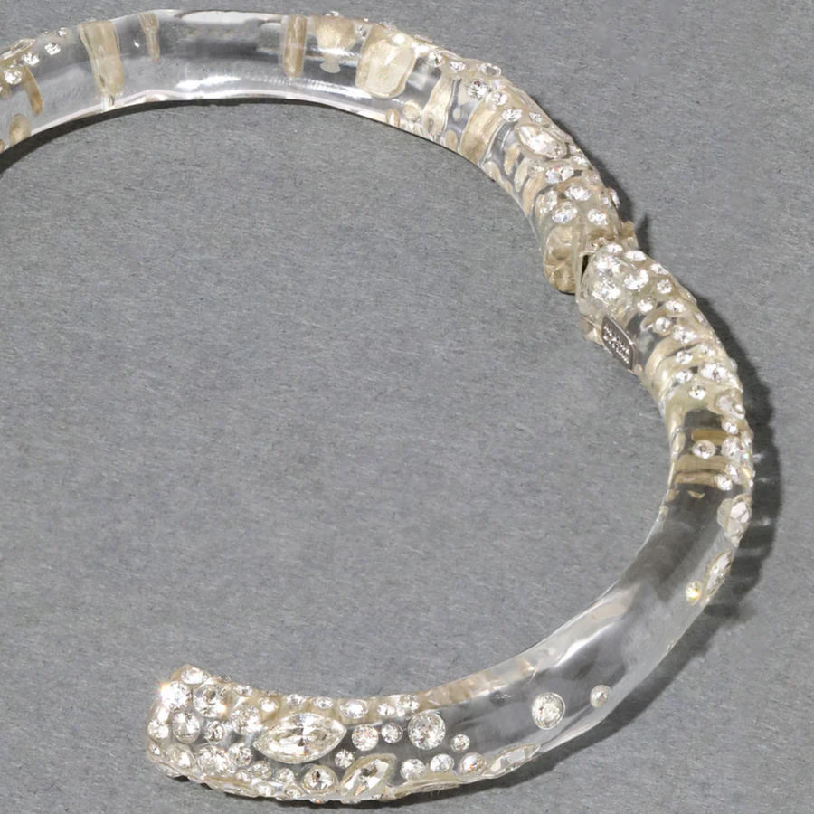 CONFETTI  Clear CRYSTAL LUCITE  SKINNY BRACELET