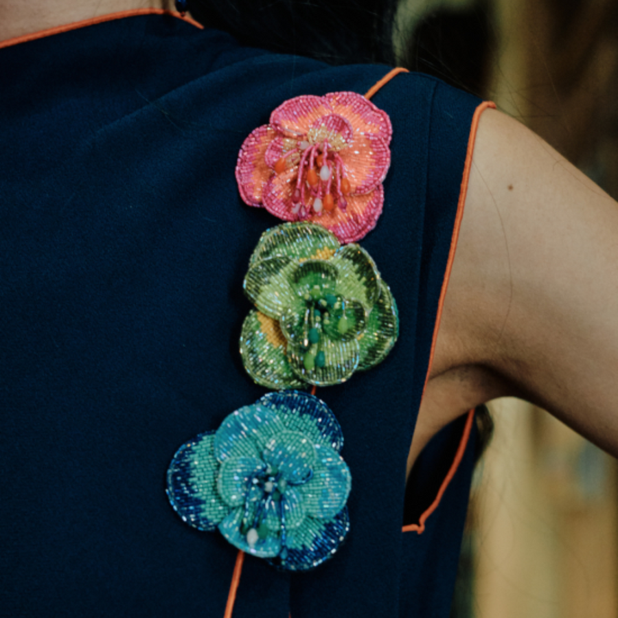 CAMELIA BROOCH - MATCHA