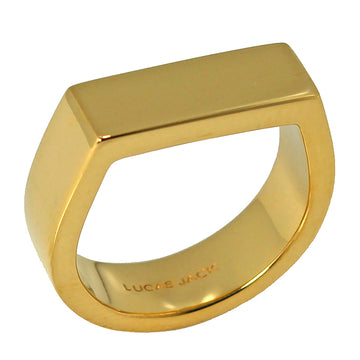 18K Gold-Plated Geometric Flat Ring - Size 8