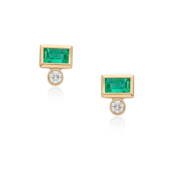 Raina Emerald Studs