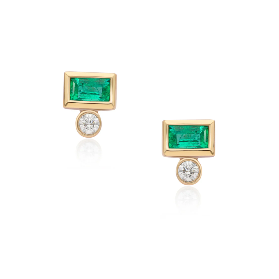 Raina Emerald Studs