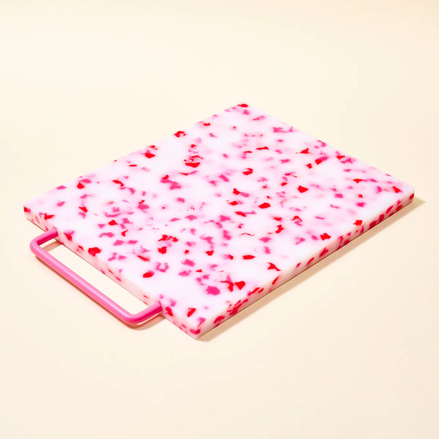 Pink & White Cutting Board- Large