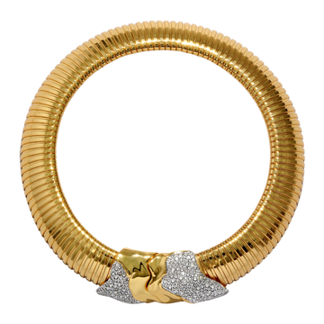 Solanales Gold Tubogas Collar Necklace