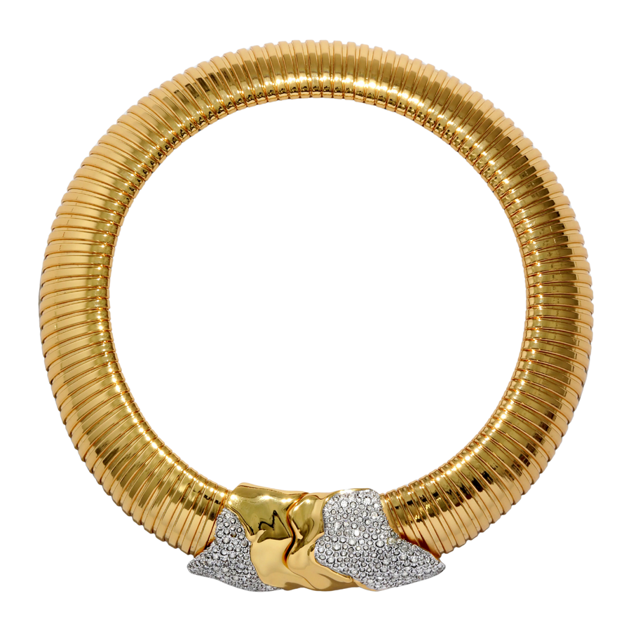 Solanales Gold Tubogas Collar Necklace