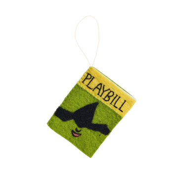 Felt Playbill Ornament Wicked