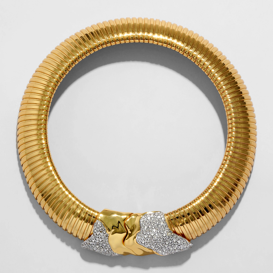Solanales Gold Tubogas Collar Necklace