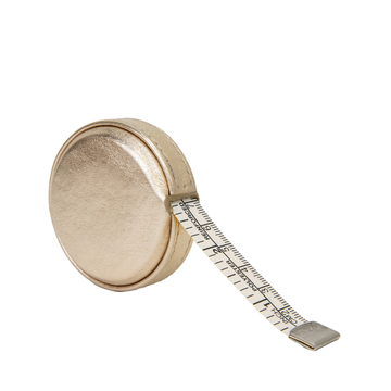 Large Tape Measure - White Gold Leather