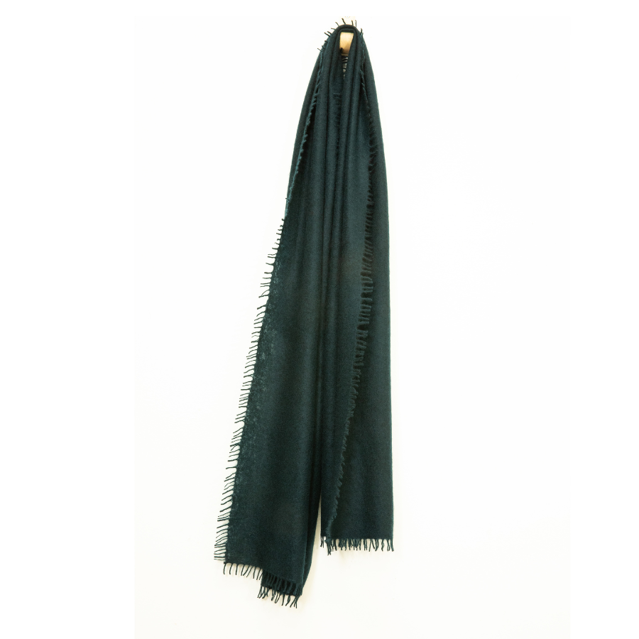 Felted Cashmere Oblong Scarf - Spruce