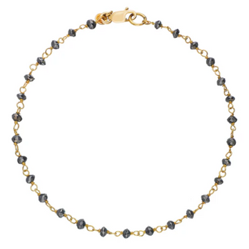 Jillian Black Diamond Wire Wrap Bracelet