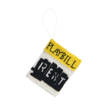 Felt Playbill Ornament Rent