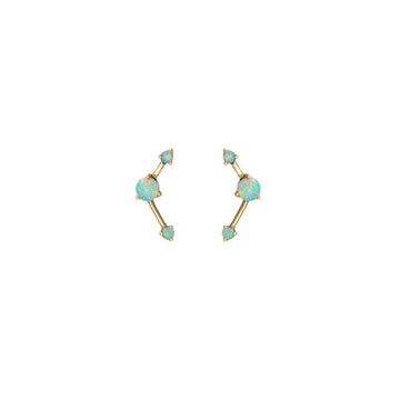 14k gold Three-Step Point Earrings