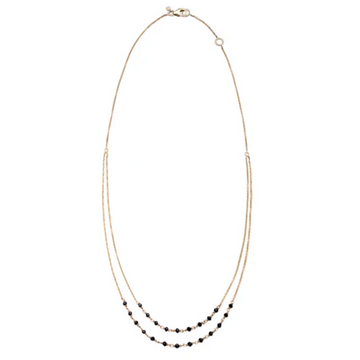 Jillian Black Diamond Double Strand Chain