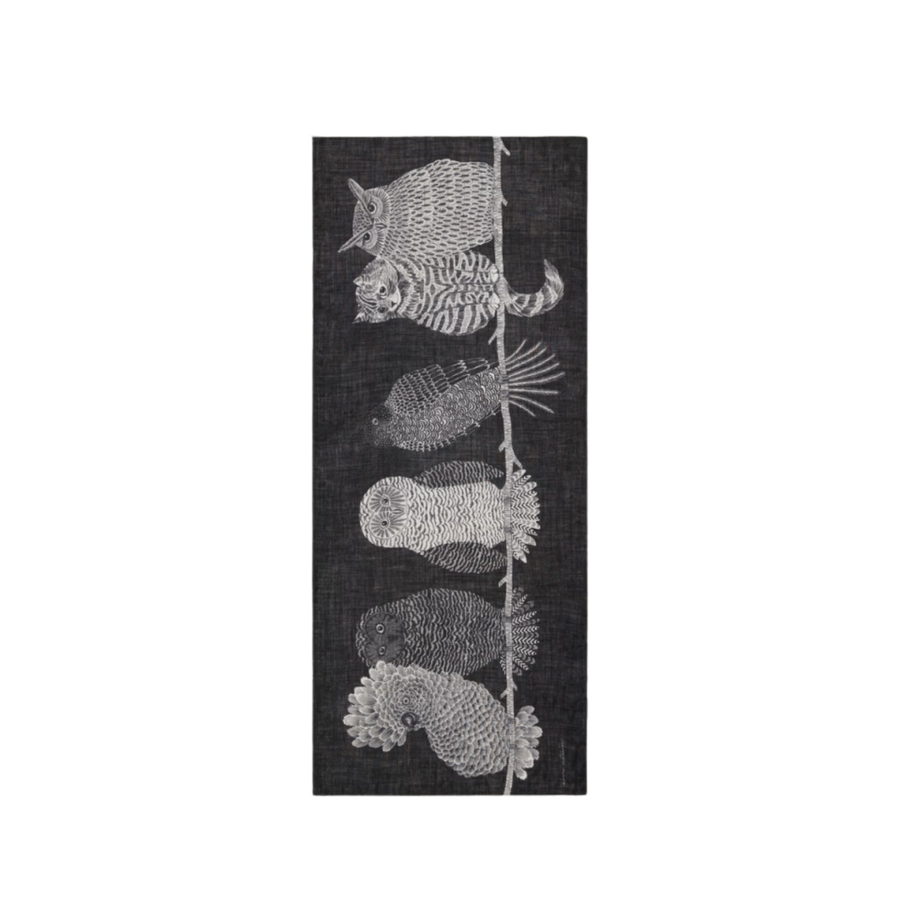 Scarf 80 - CHOUETTE BLACK