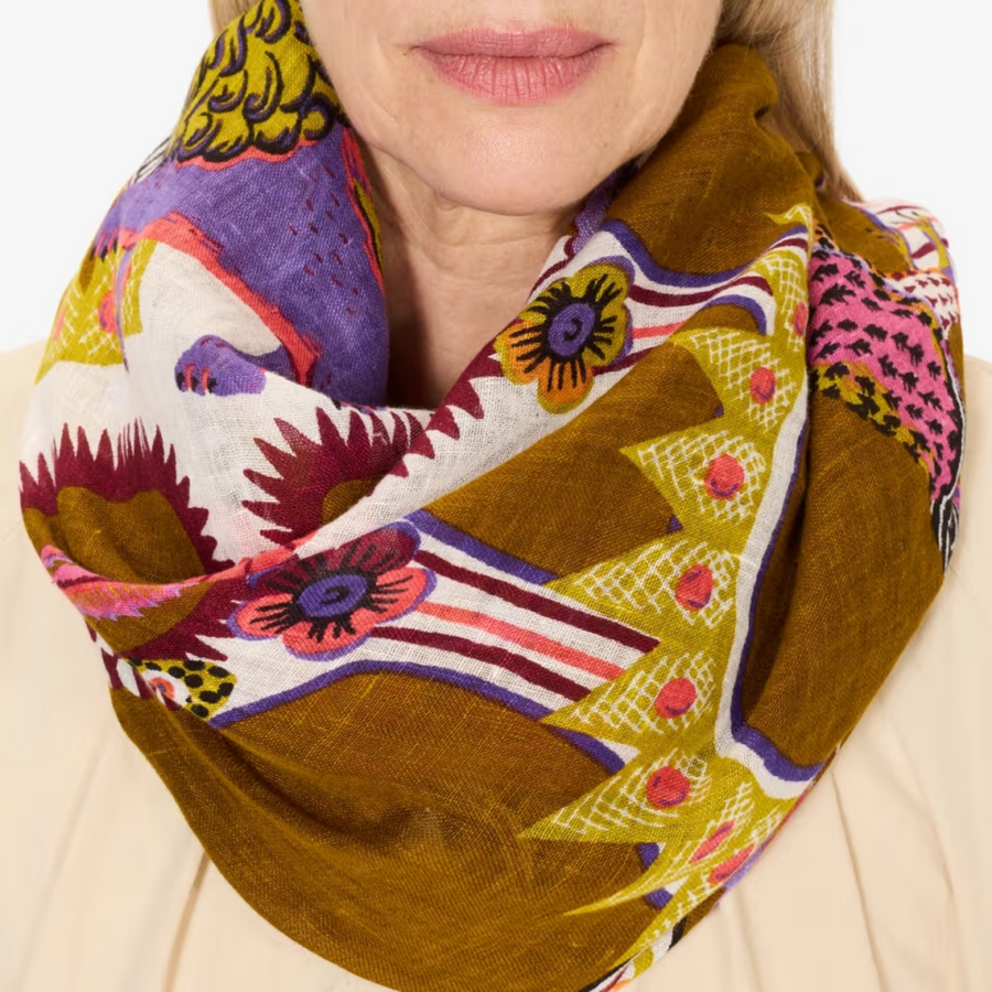 Scarf 100- Golden brown