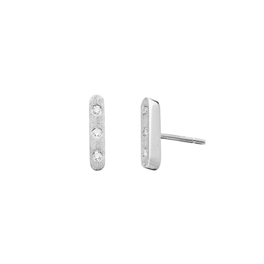 White Diamond MIni Dune Studs