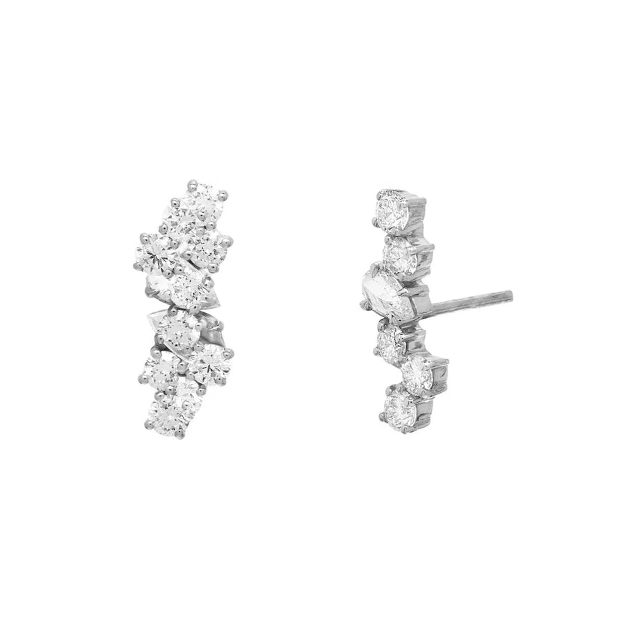 Estelle Earrings - 18K White Gold