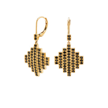 Stella Black Diamond Drop Earrings