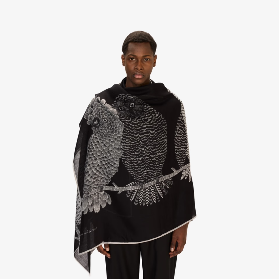 Scarf 80 - CHOUETTE BLACK