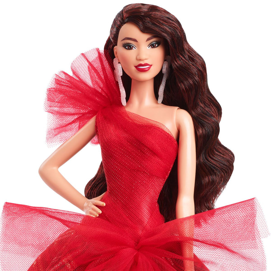 Barbie Holiday 2024 Doll with Wavy Brunette Hair