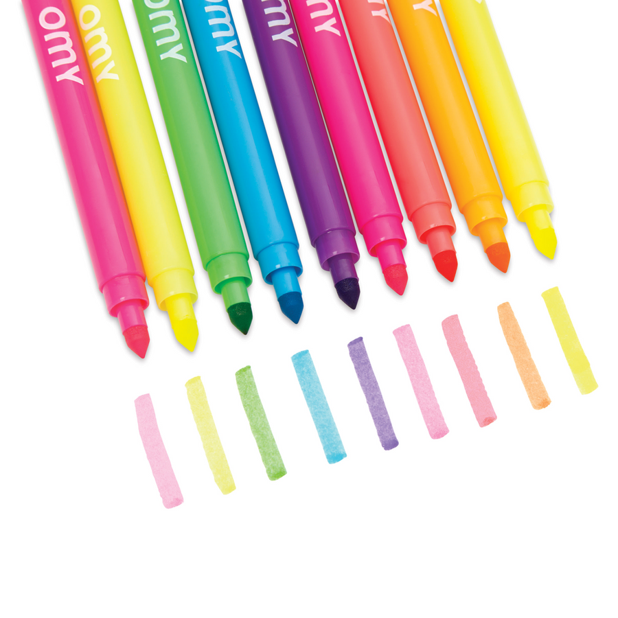 Double Tipped Neon Markers - Set of 9