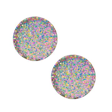 Pastel Glitter Resin Coasters- Set of 2