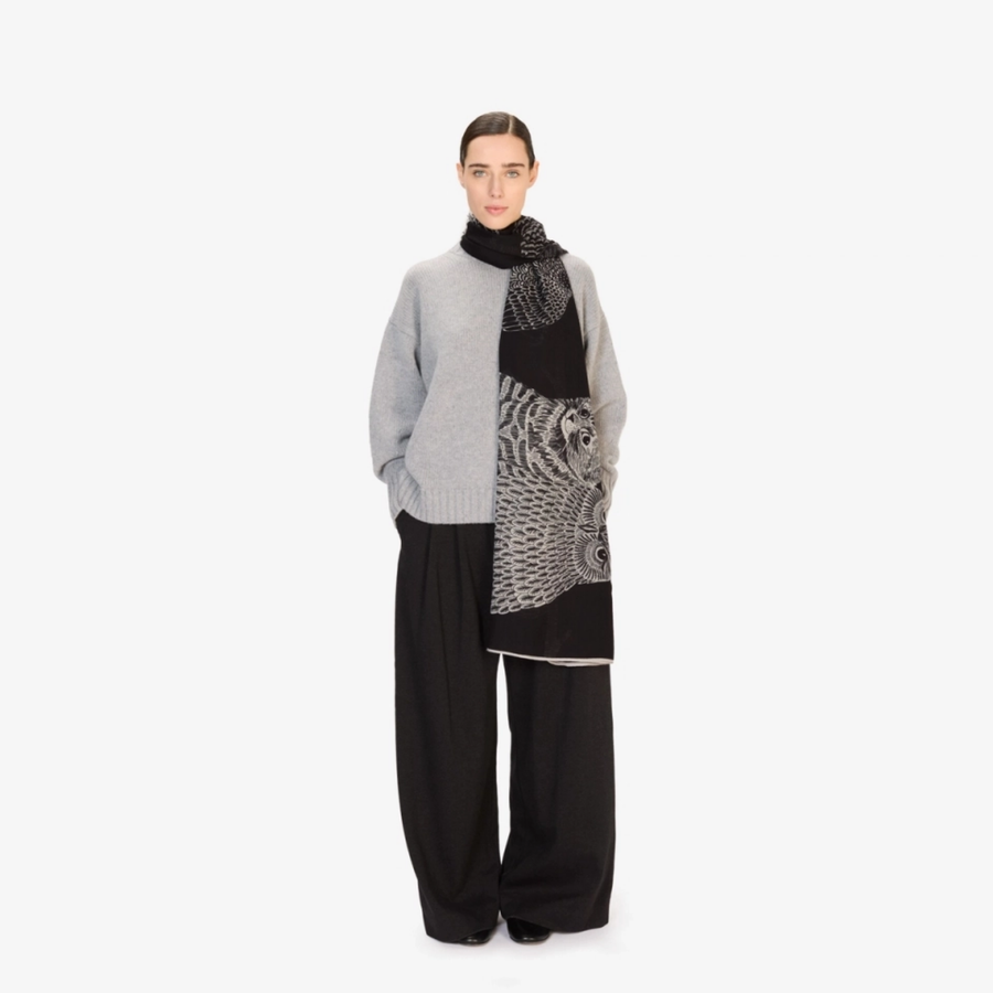 Scarf 80 - CHOUETTE BLACK