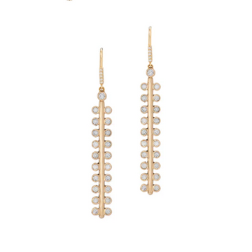 Mist White Diamond Drop Earrings