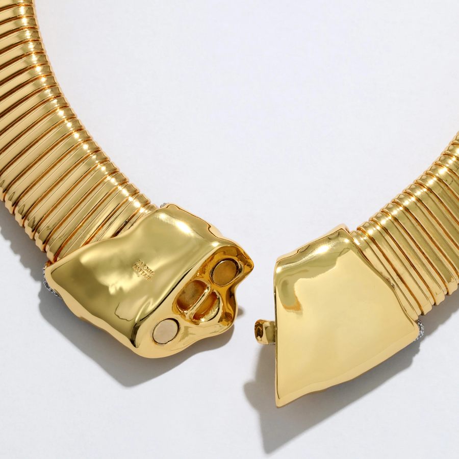 Solanales Gold Tubogas Collar Necklace