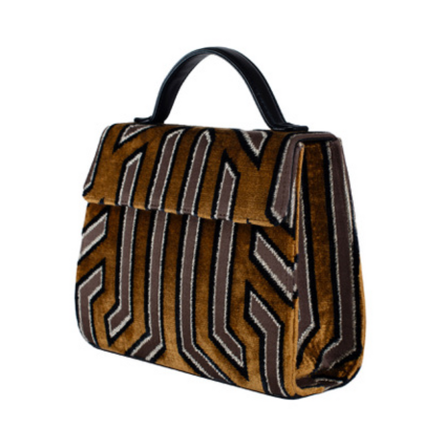 Jackie Handbag - Brown Stripe