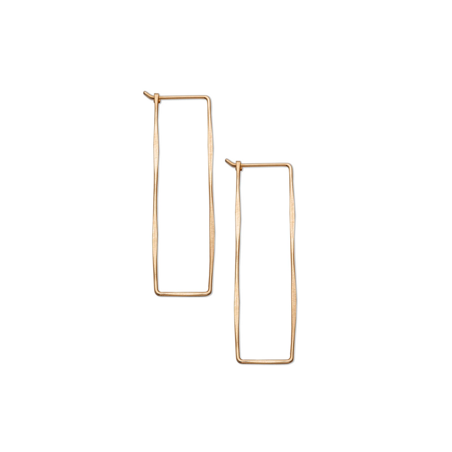 Gold Rectangle Hoop