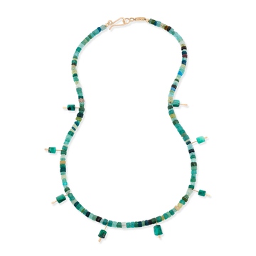 Emerald | Glass Station Necklace - 18