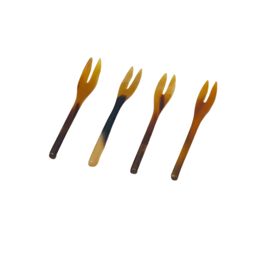 Horn Cocktail Forks - Set of 4