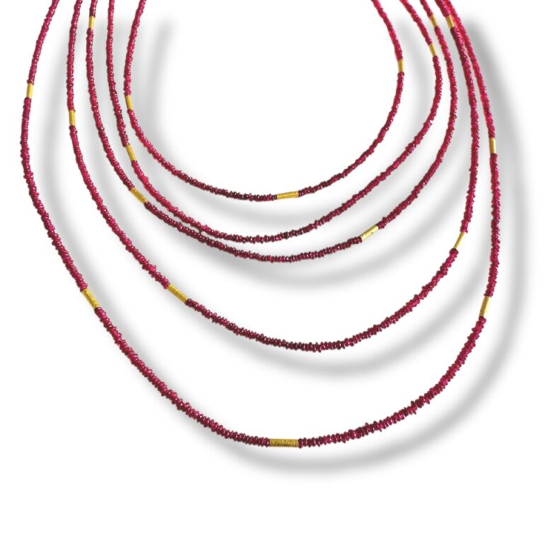 Party of 5 Ruby Necklce