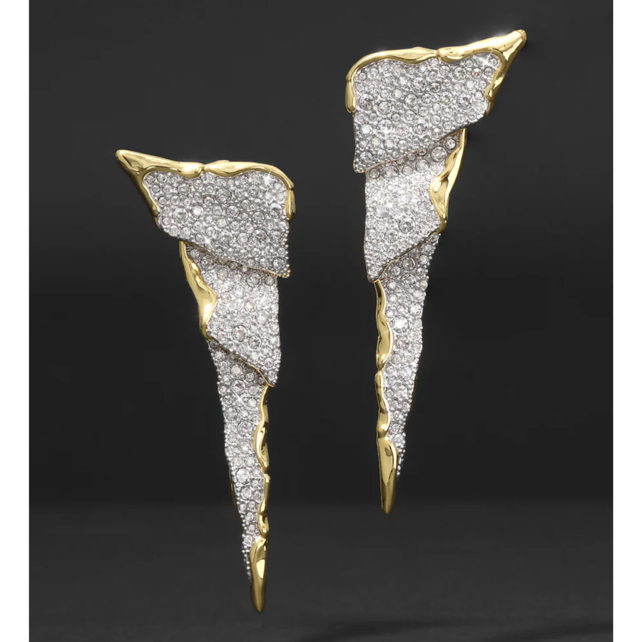 Solanales Crystal Cascade Post Earrings