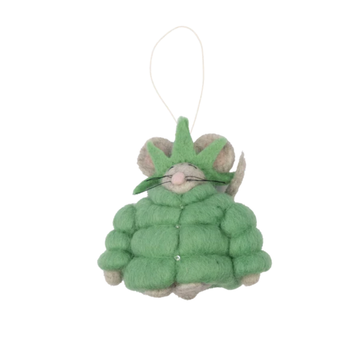 Felt Puffer Coat Statue of Liberty Mouse Ornament
