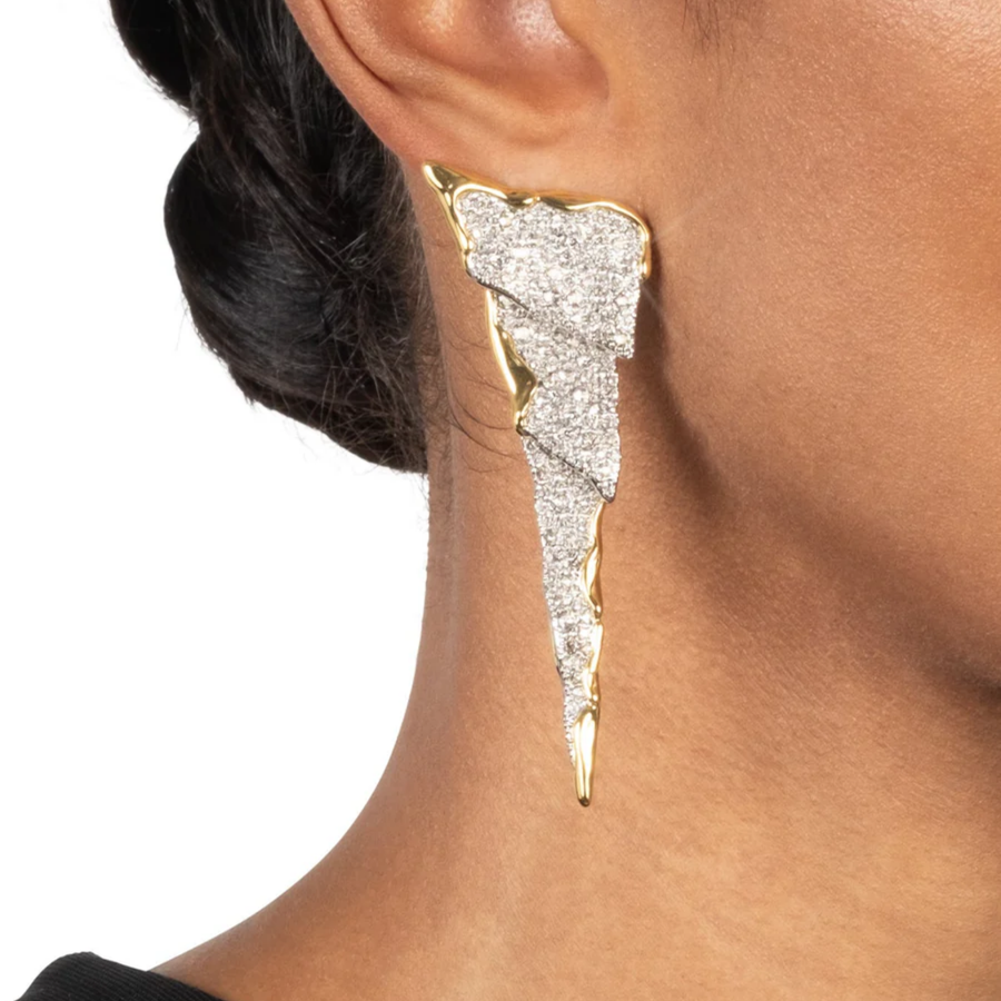 Solanales Crystal Cascade Post Earrings