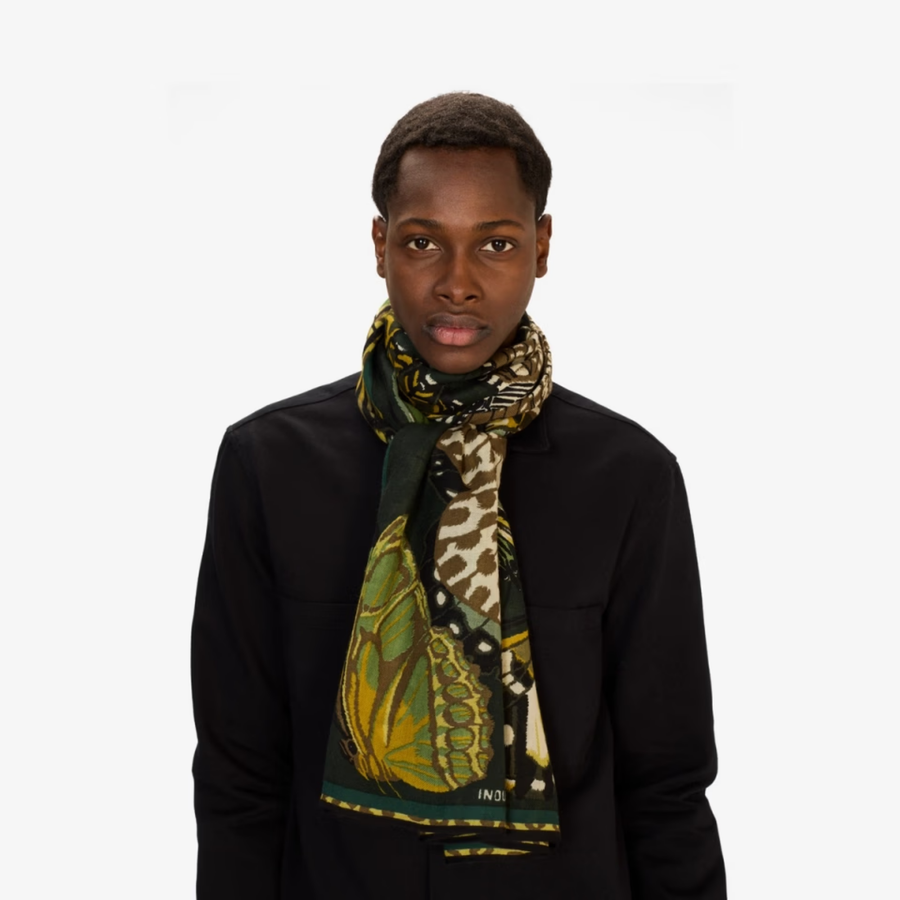 Scarf 70 - PAPILLONS EMERALD
